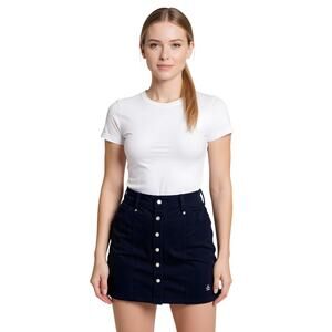 Tommy Hilfiger Women’s Adaptive Corduroy Mini Skirt Black | Magnetic Fly Closure